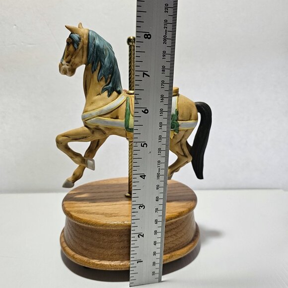 Willitts Musical Carousel Horse with Angel Wood Base Plays Carousel Waltz 60 - Picture 6 of 16